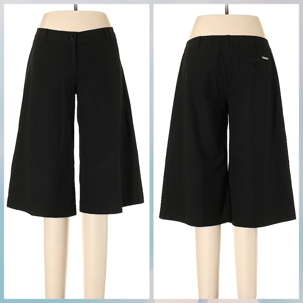 Michael Kors Black Gaucho Cropped Pants
